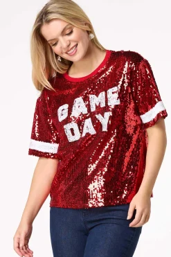 Sequin Game Day Top