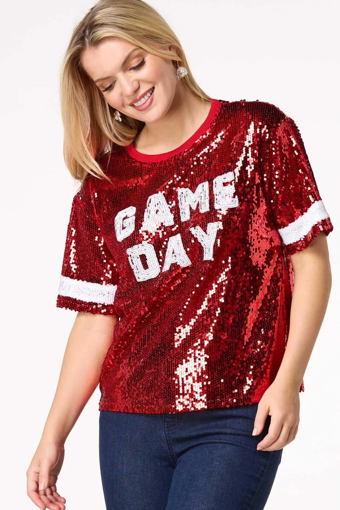 Sequin Game Day Top