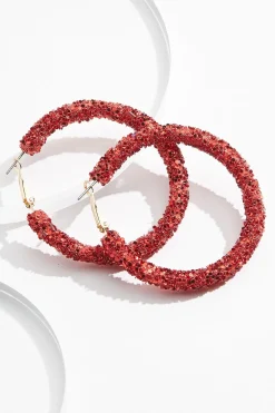 Sequin Hoop Earrings