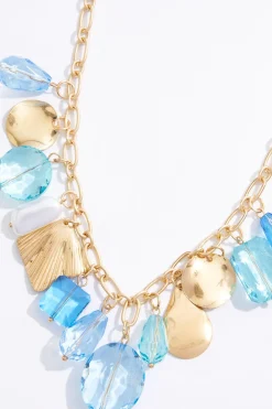 Shaky Glass Charm Chain Necklace