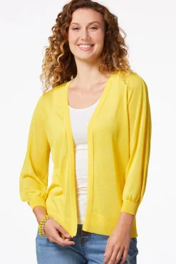 Sheer Balloon Sleeve Cardigan