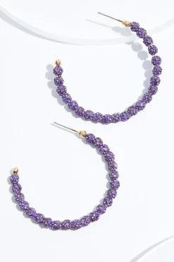 Shimmer Ball Hoop Earrings