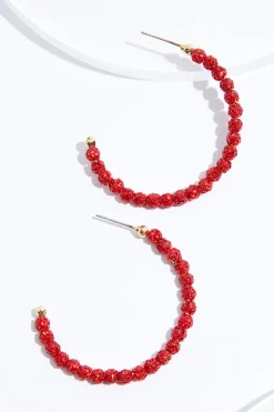 Shimmer Ball Hoop Earrings