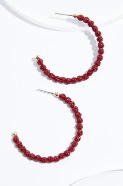 Shimmer Ball Hoop Earrings