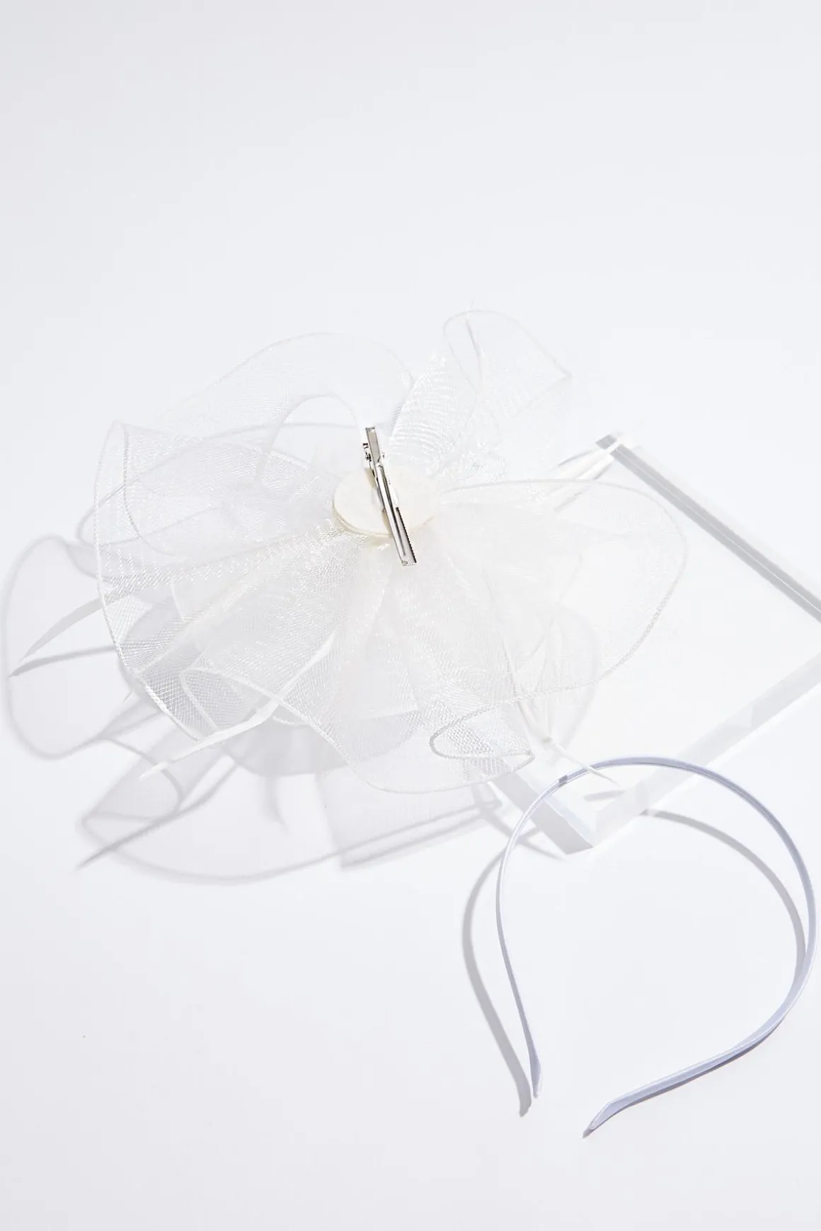 Shimmer Organza Rosette Fascinator