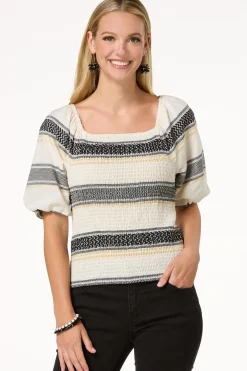 Shimmer Stripe Top