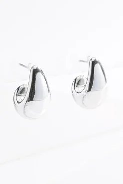 Silver Bubble Hoop Earrings