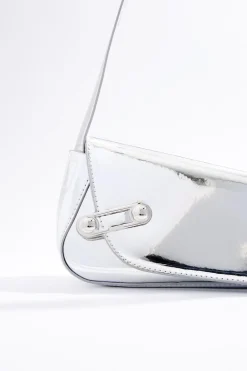 Silver Metallic Shoulder Bag