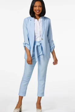Sky Blue Linen Blazer