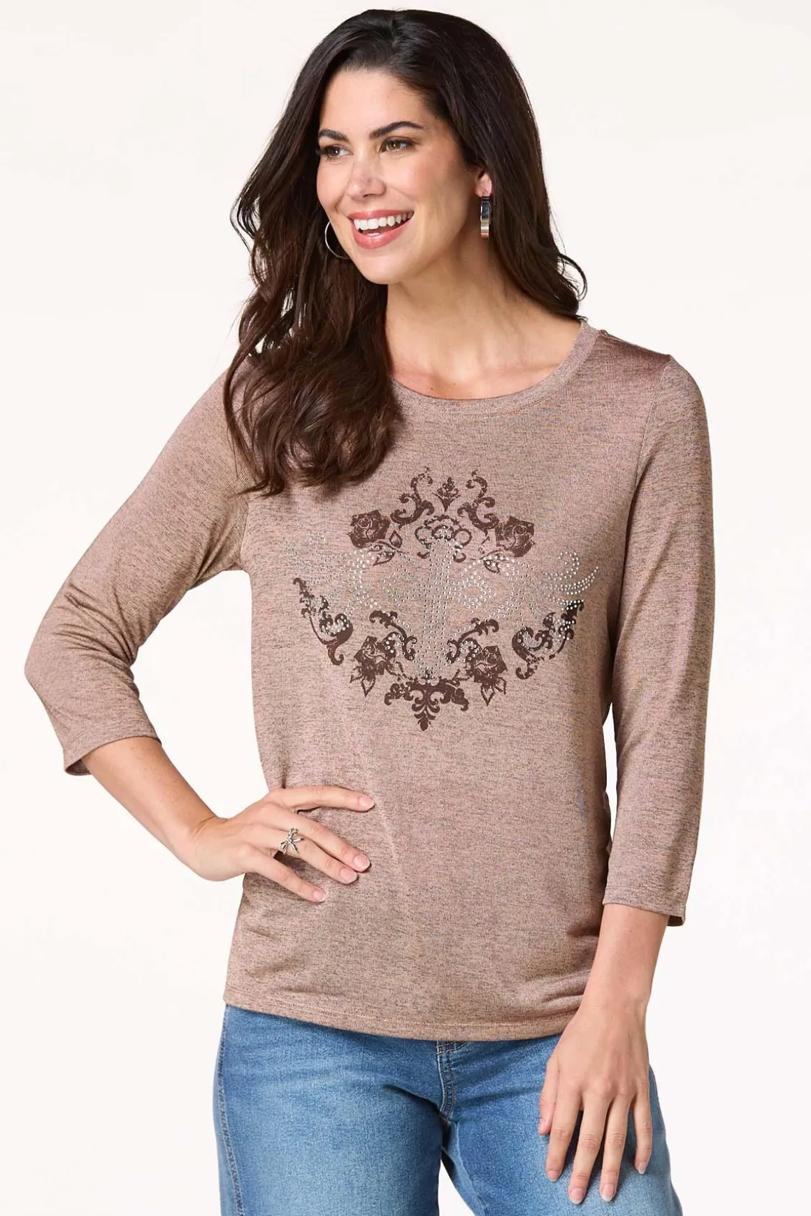 Sleek Stud Cross Top
