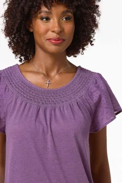 Smocked Flutter Sleeve Top