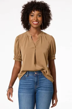Smocked Sleeve Top