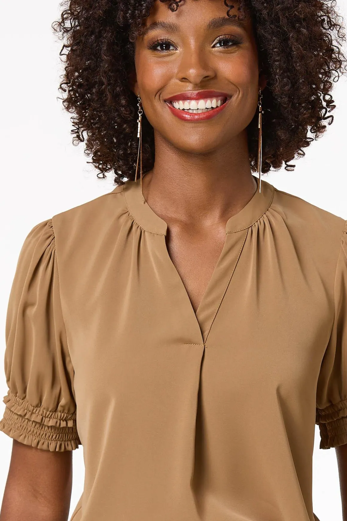 Smocked Sleeve Top