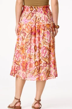 Smocked Sunrise Floral Skirt