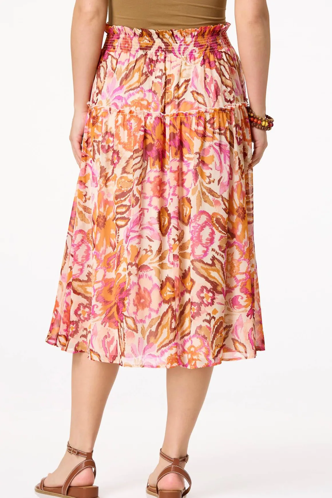 Smocked Sunrise Floral Skirt