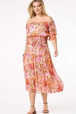 Smocked Sunrise Floral Skirt