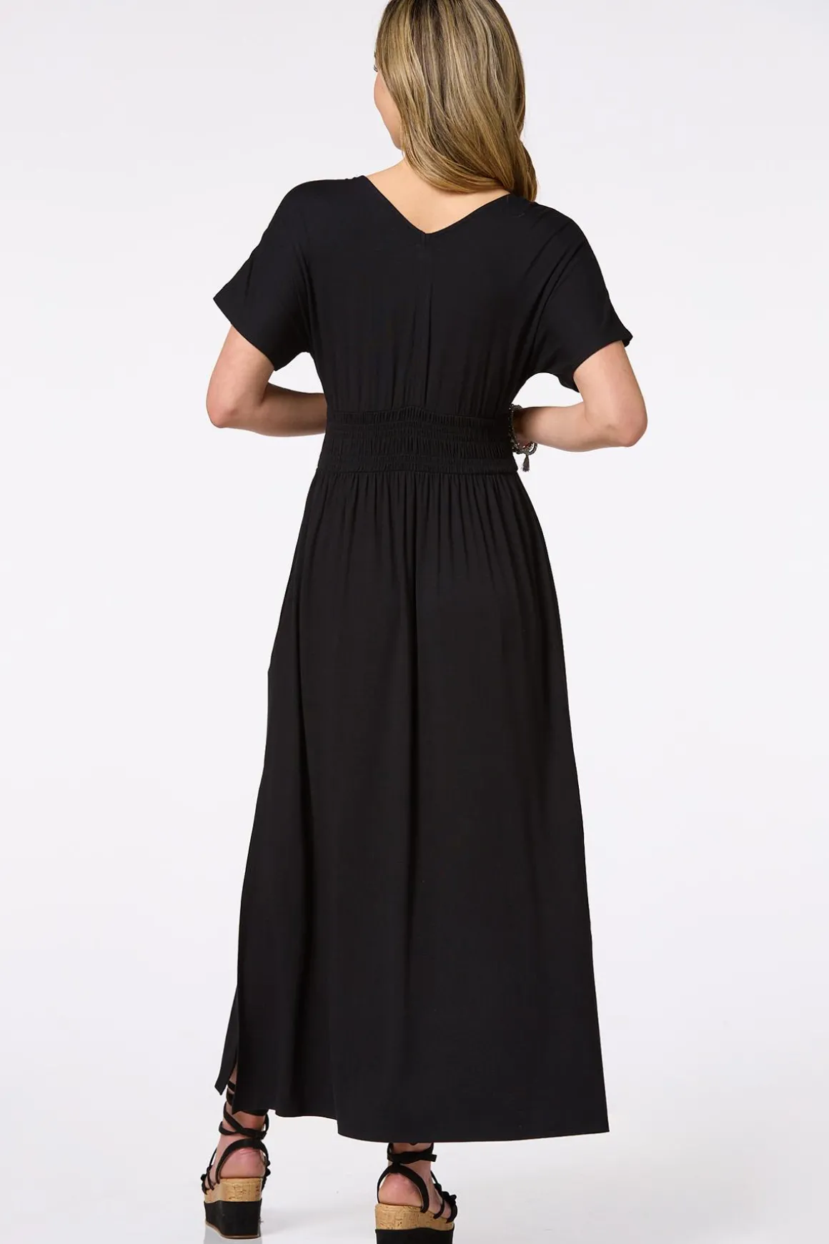Smocked Waist Maxi Dress