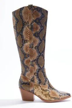 Snakeskin Tall Boots