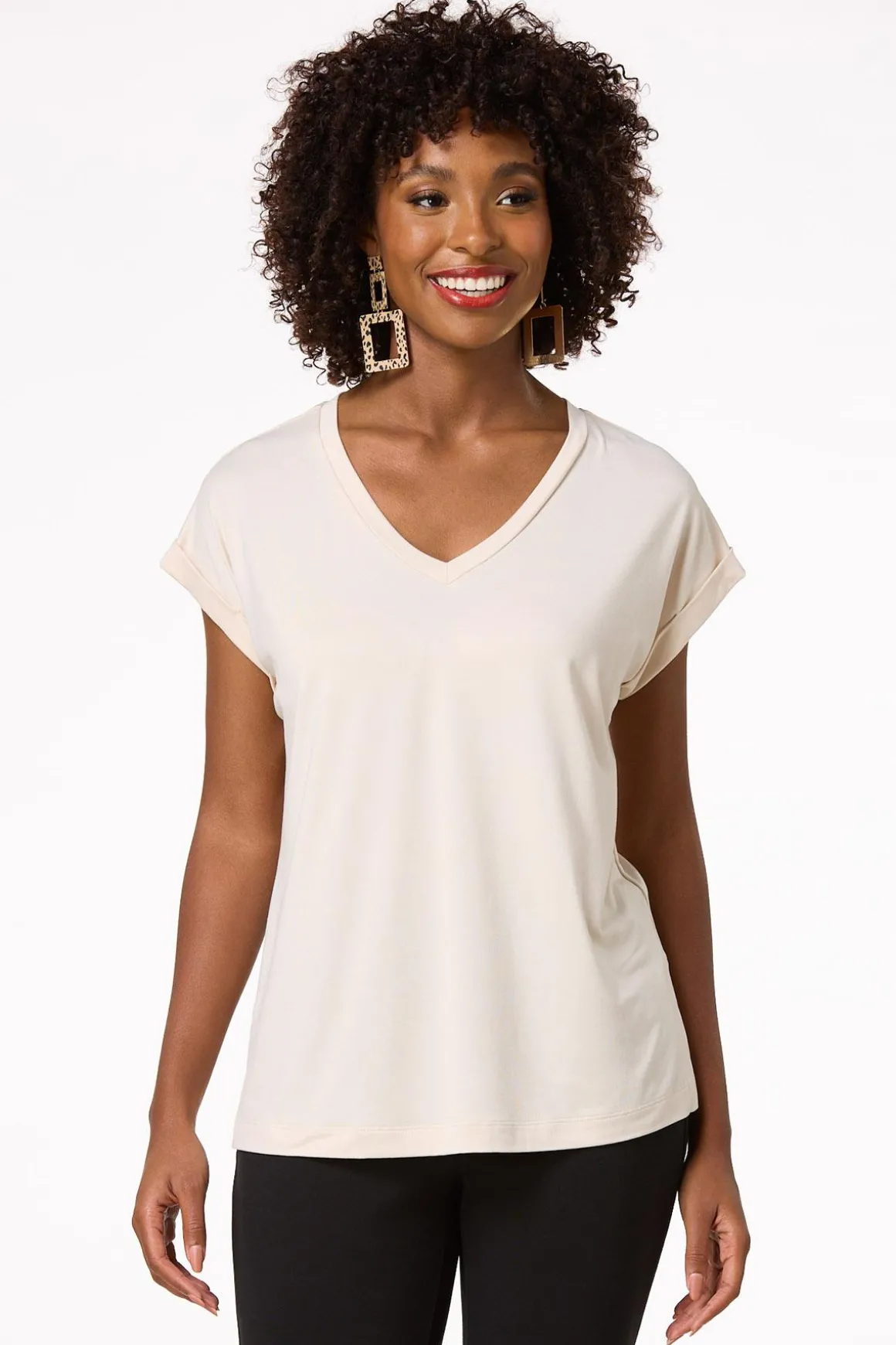 Soft Cuffed Sleeve Tee