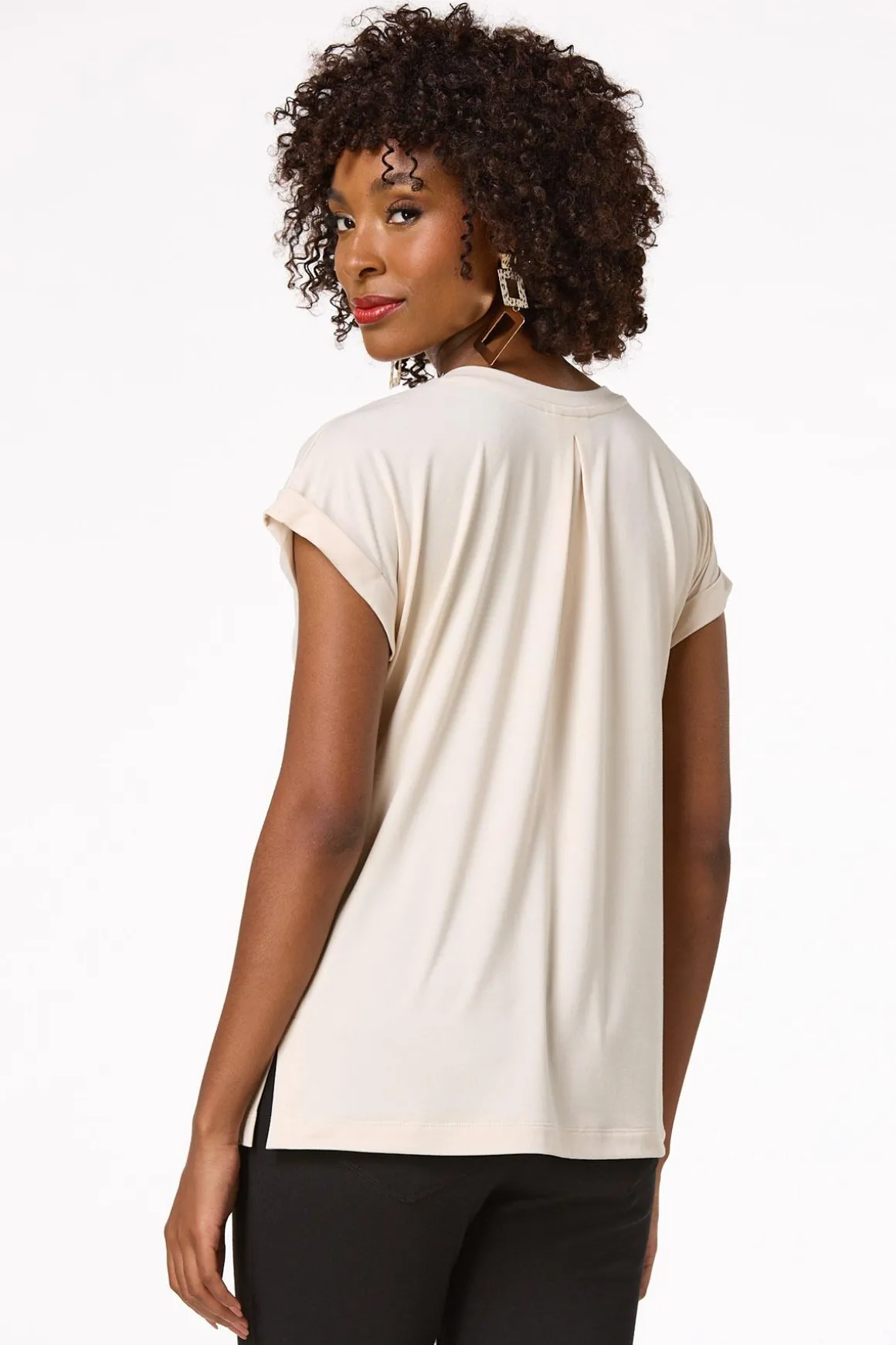 Soft Cuffed Sleeve Tee