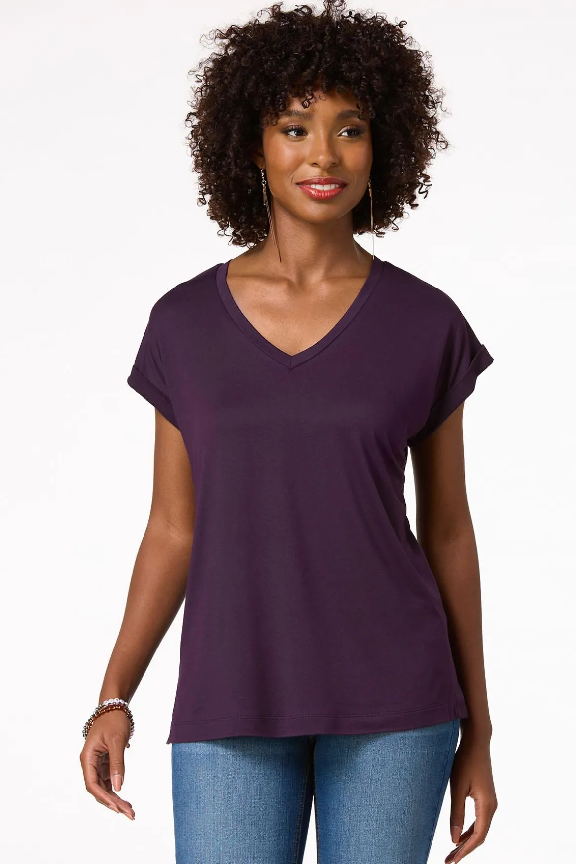Soft Cuffed Sleeve Tee