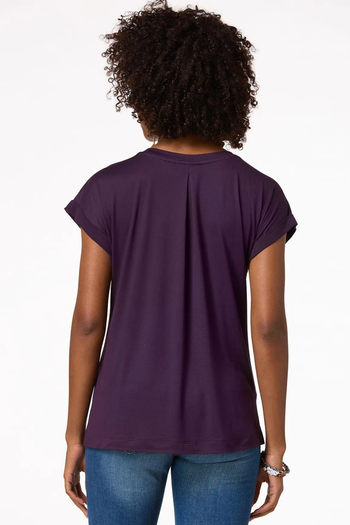 Soft Cuffed Sleeve Tee