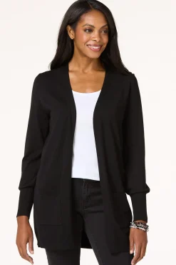 Solid Balloon Sleeve Cardigan