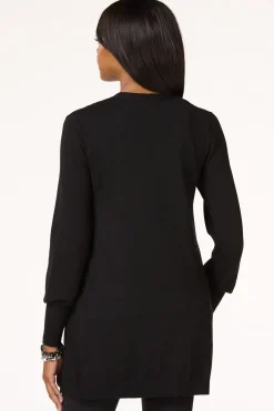 Solid Balloon Sleeve Cardigan
