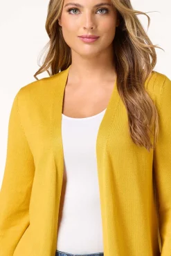 Solid Balloon Sleeve Cardigan