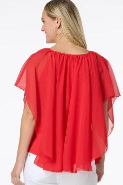 Solid Chiffon Capelet