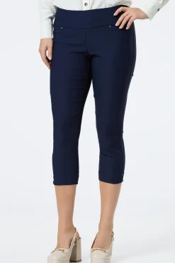 Solid Cropped Bengaline Pants