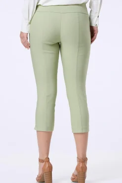 Solid Cropped Bengaline Pants