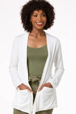 Solid Draped Cardigan