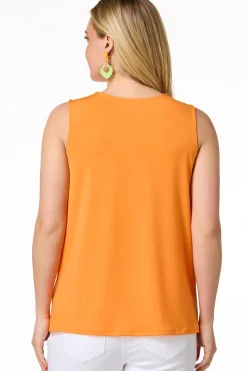 Solid Draped Front Tank