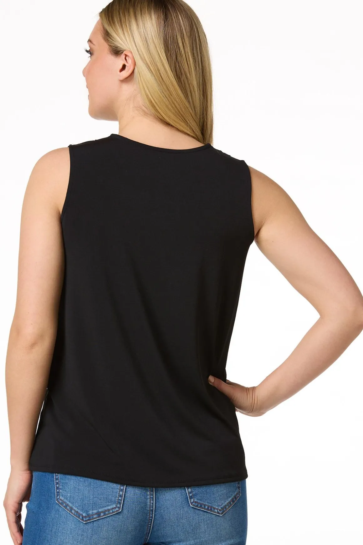 Solid Draped Front Tank