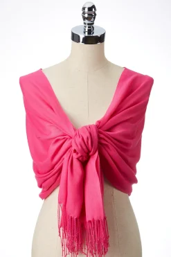Solid Fringe Pashmina Scarf