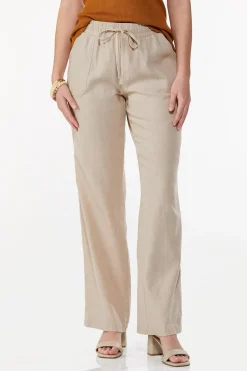 Solid Linen Beach Pants