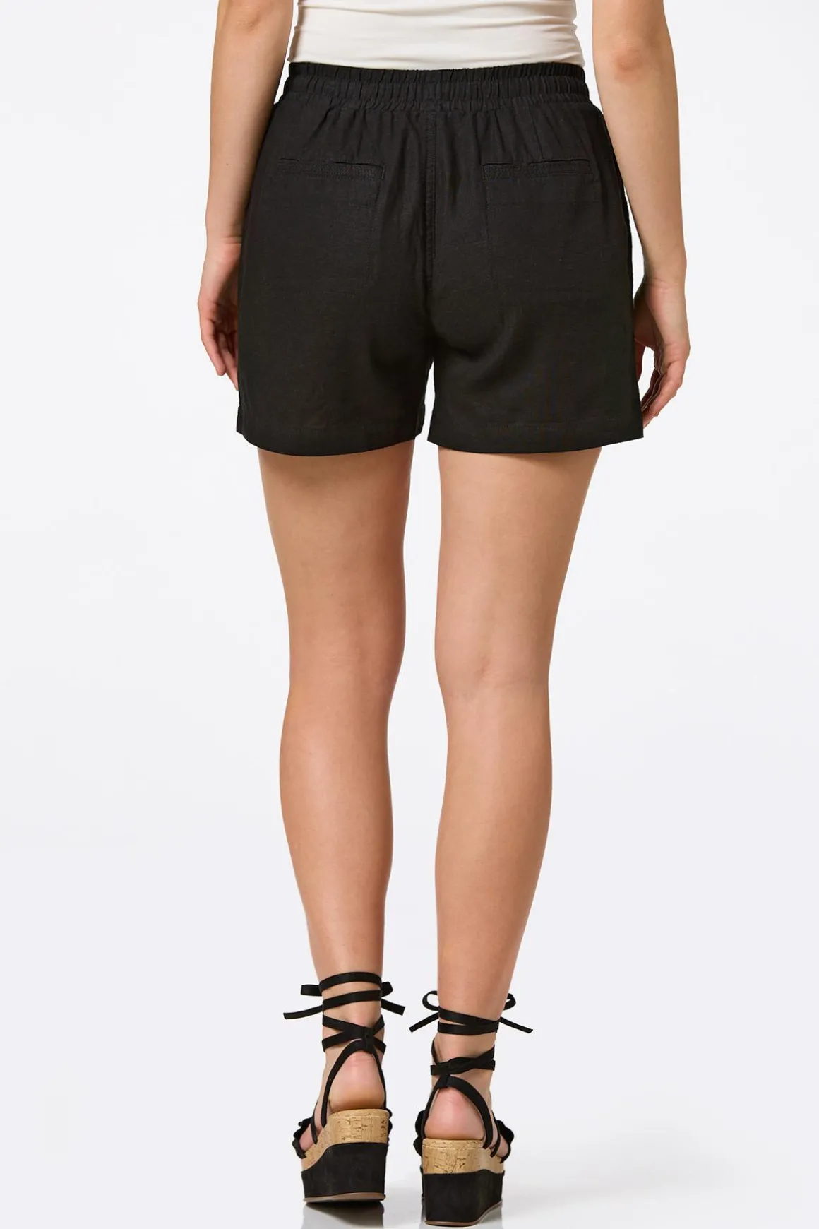Solid Linen Beach Shorts