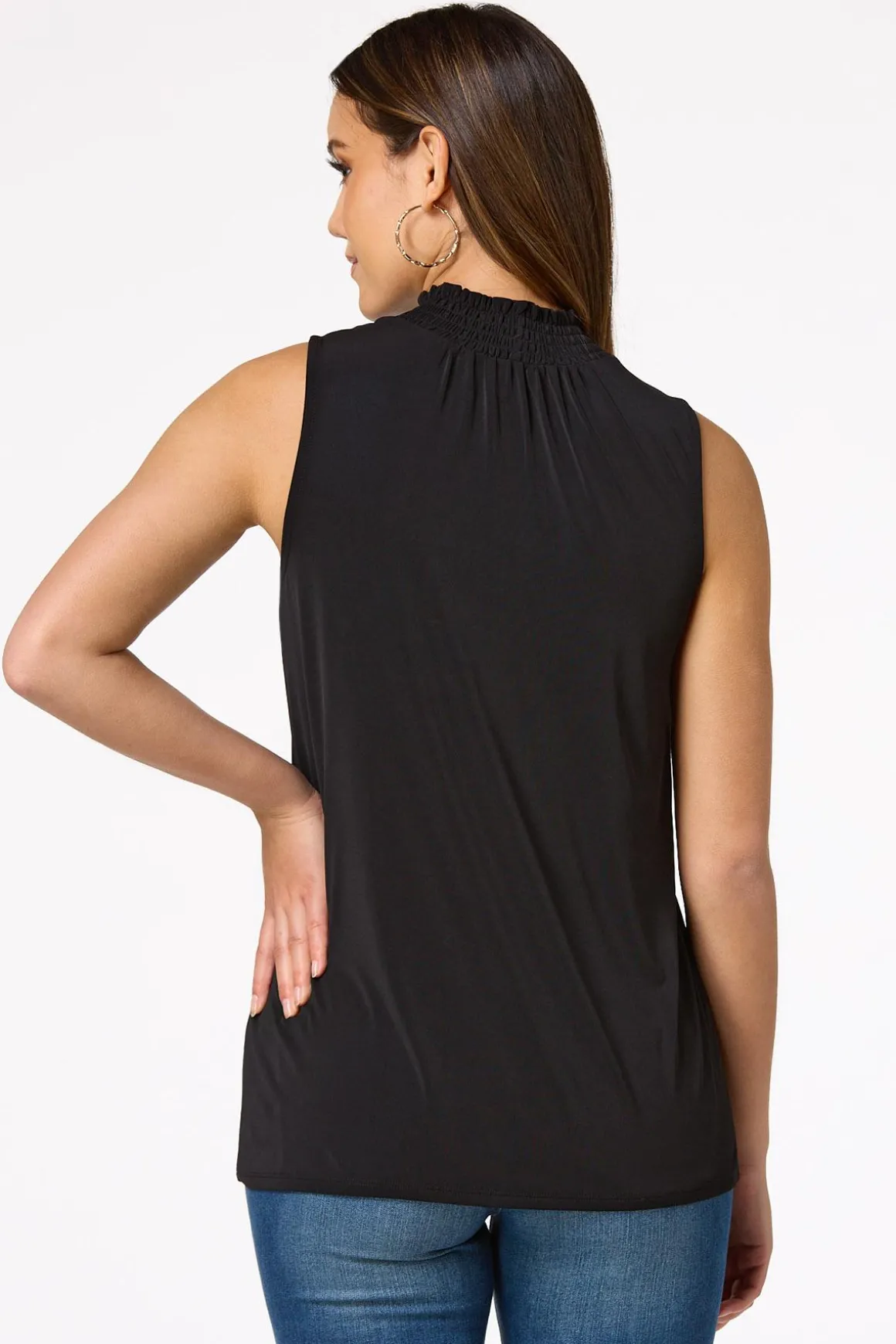 Solid Mock Neck Tank