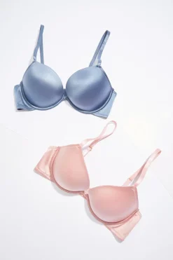 Solid Satin T- Shirt Bra Set