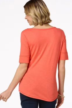 Solid Scoop Neck Tee