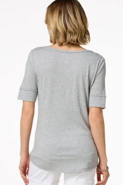 Solid Scoop Neck Tee