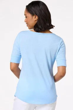 Solid Scoop Neck Tee