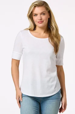 Solid Scoop Neck Tee
