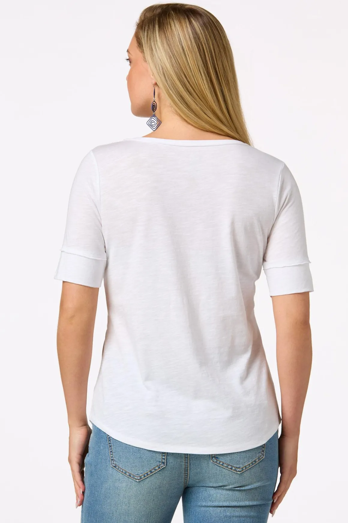 Solid Scoop Neck Tee