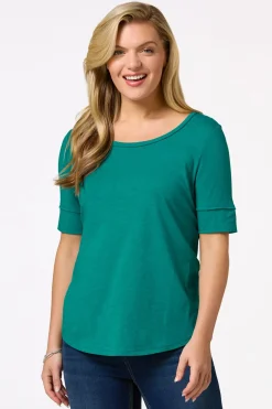 Solid Scoop Neck Tee