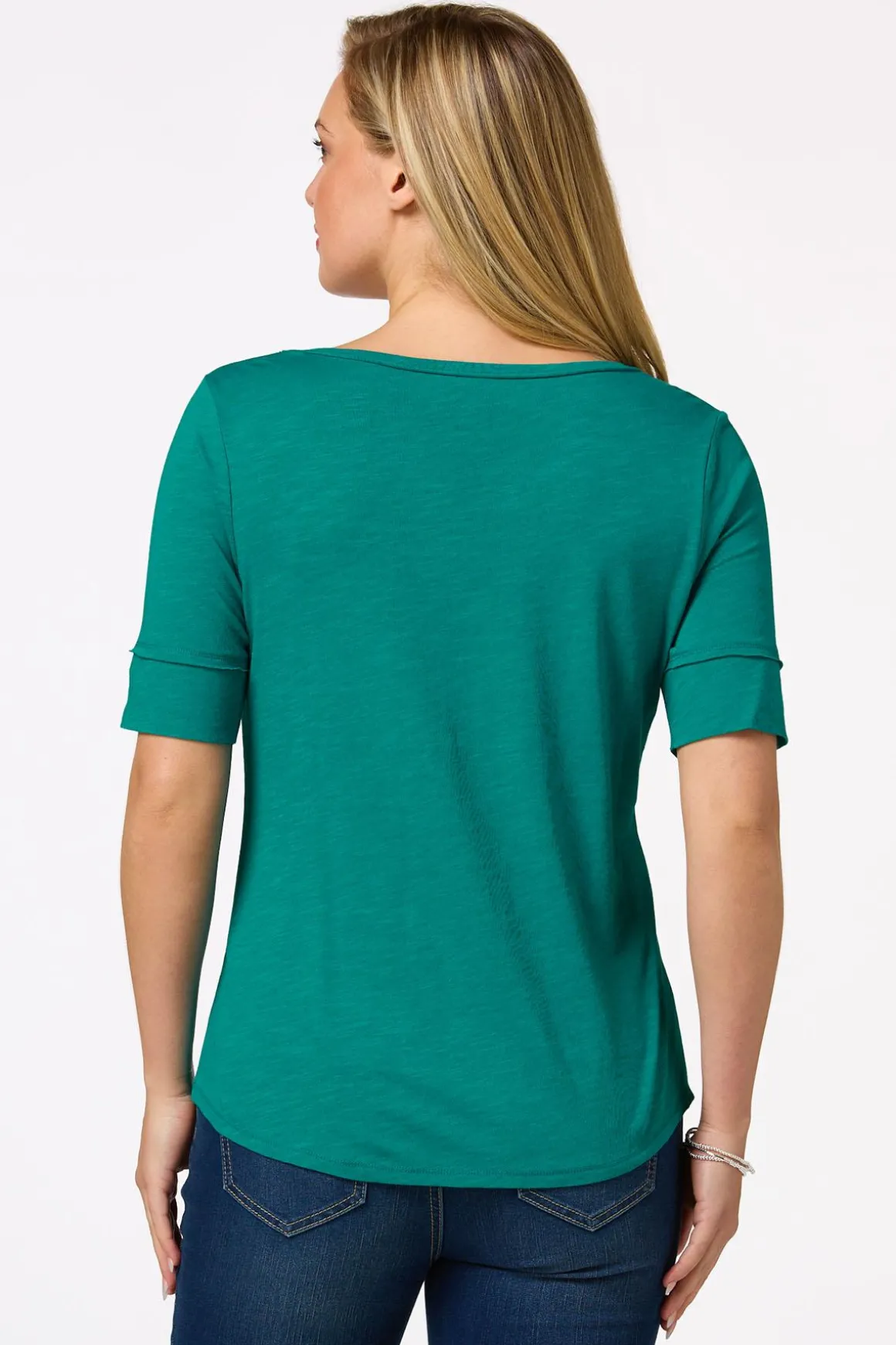 Solid Scoop Neck Tee