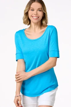 Solid Scoop Neck Tee