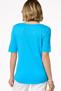 Solid Scoop Neck Tee
