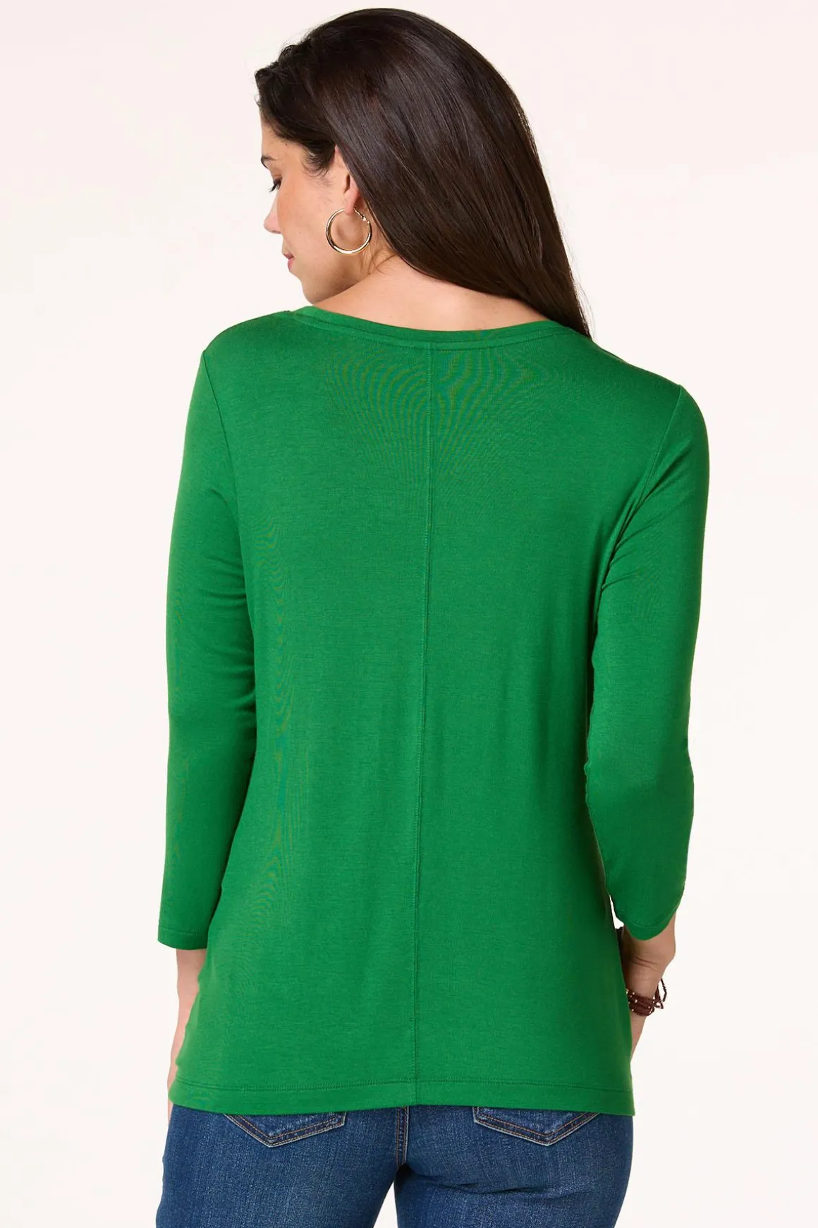 Solid Scoop Neck Top